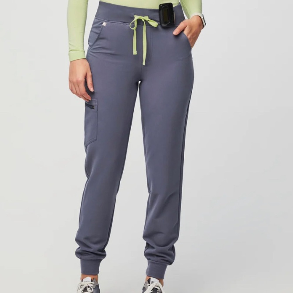 FIgs Limited Edition Space Navy Petite High Waisted Zamora Jogger Scrub Pants